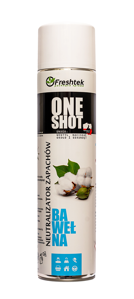 Freshtek ONE SHOT Bomull – Profesjonell Luftfriskner 600ml